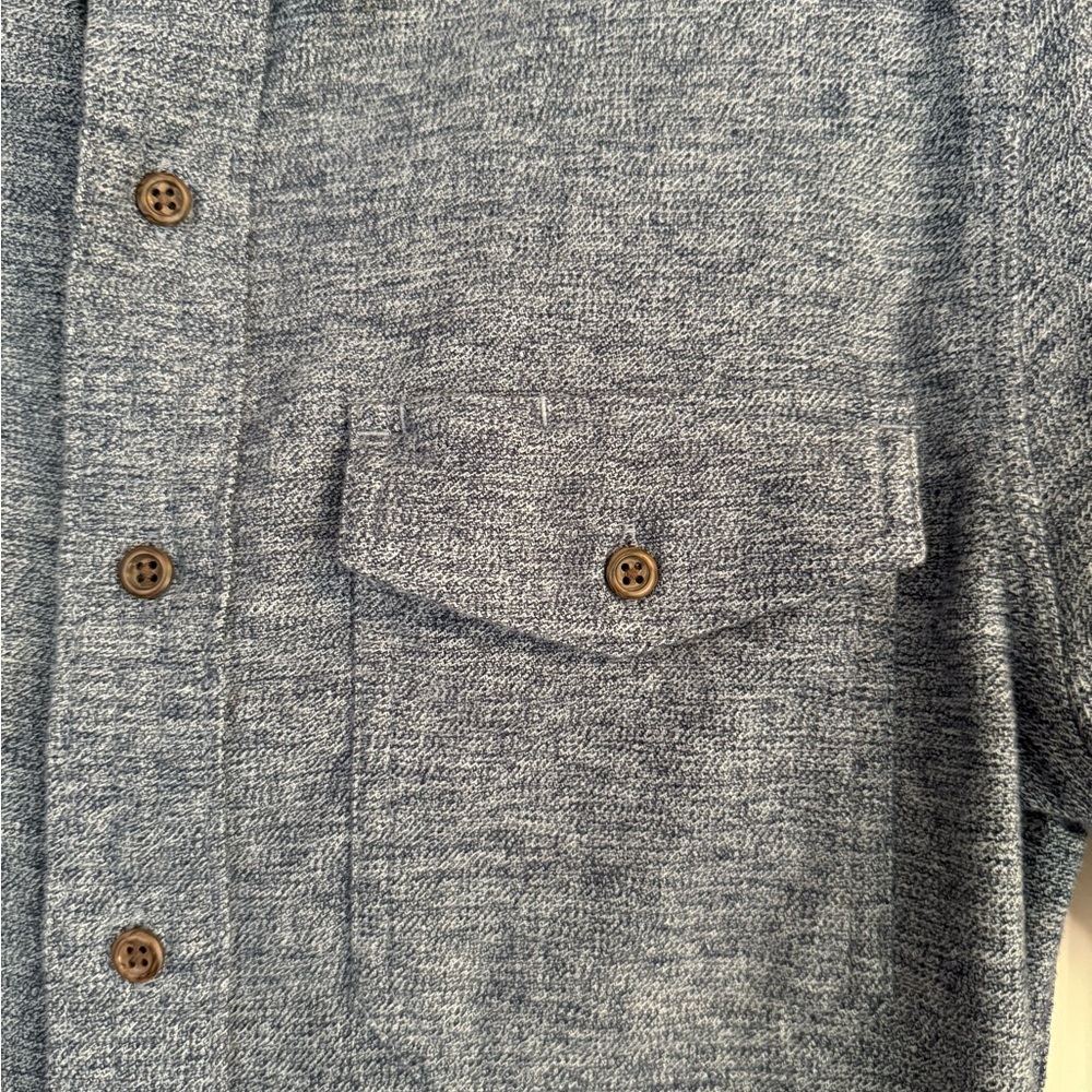 Sherpa Men's Blue Button-Up Shirt - Picture 3 of 5